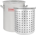 CONCORD 36 QT Stainless Steel Stock Pot w/Basket. Heavy Kettle. Cookware by ConcordCookware