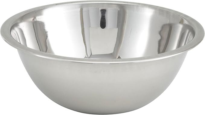 Winco 3 Quart Heavy-Duty Stainless Steel Mixing Bowl by Fonteme