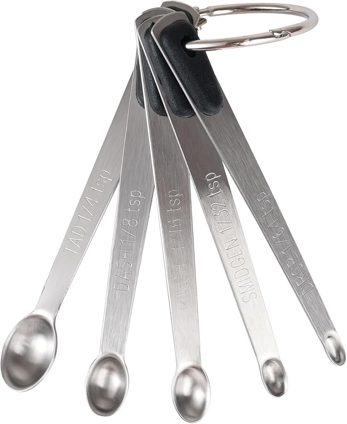 Mini Measuring Spoons Set, Tiny Stainless Steel Measure Teaspoons by BERYLER