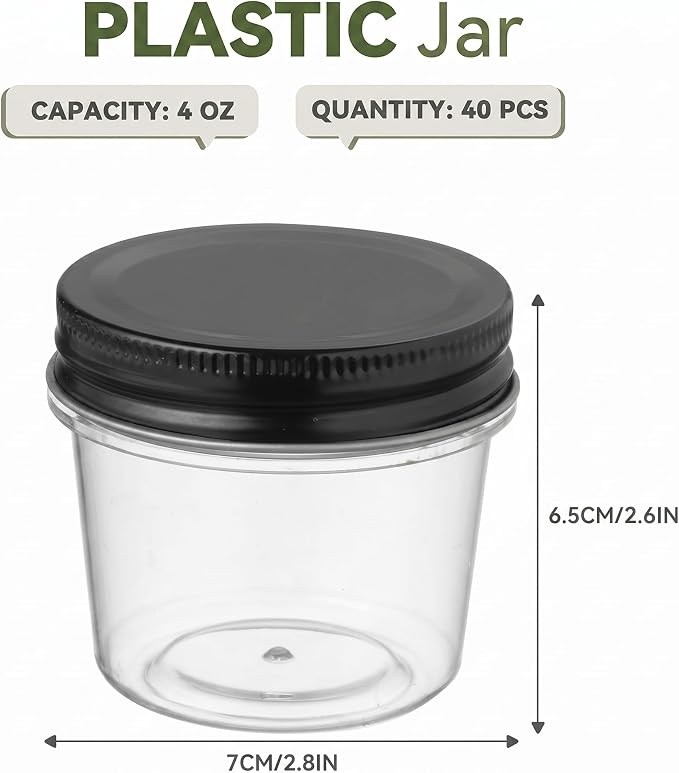 novelinks 4 oz Small Plastic Jars - Image 2