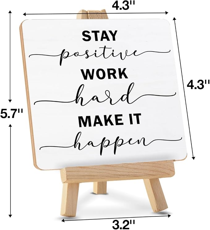 Inspirational Stay Positive Work Hard Make It Happen Sign, Encouragement Gifts - Image 2