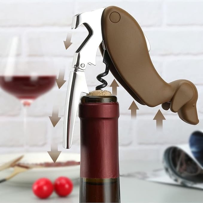 Buddy the Bordeaux Collie Black Dog Corkscrew, Professional Waiters Corkscrew - Image 5