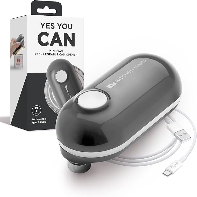 Kitchen Mama Mini Plus Rechargeable Electric Can Opener: USB-C Charging by KitchenMama