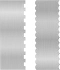 2 Pieces 8.7 Inche Stainless Steel Cake Scraper Double Sided Patterned Edge by starfa+lab