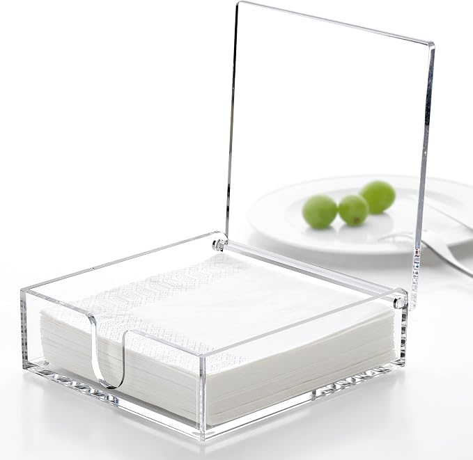 DINGHUO Acrylic Napkin Holder, Indoor & Outdoor, Bathroom Vanity - Image 9