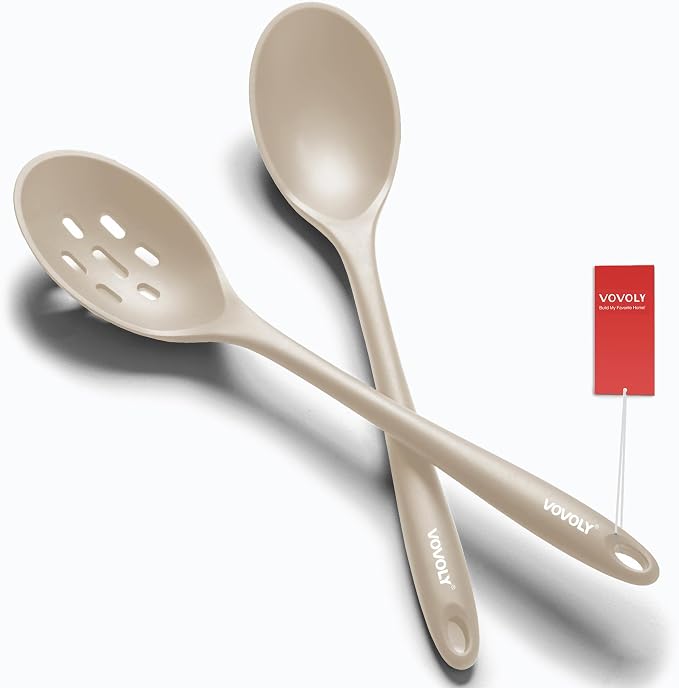 Silicone Slotted Spoons for Cooking by VOVOLY