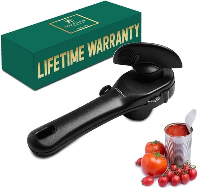 Bellemain- Safe Cut Stainless Steel Ergonomic Can Opener, Smooth Edge Perfect by Bellemain