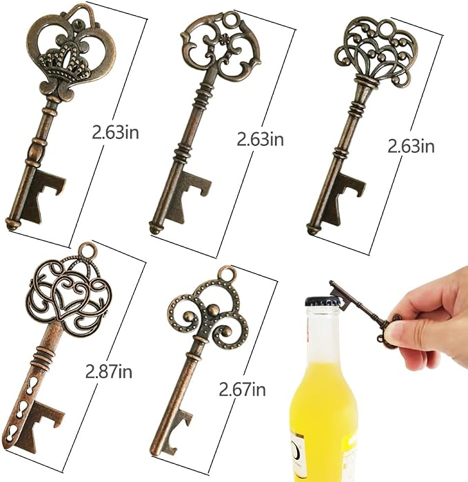 WODEGIFT 50pcs Skeleton Key Bottle Opener, Bridal Shower Party Favors, Souvenirs - Image 4