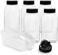 ROYALHOUSE 6 PACK 32 Oz with Black Cap, Plastic Spice Jars Bottles Containers by RoyalHouse