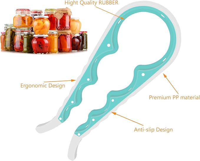Jar Opener for Weak Hands - 5 in 1 Multi Function Can Opener Bottle Opener Kit - Image 5