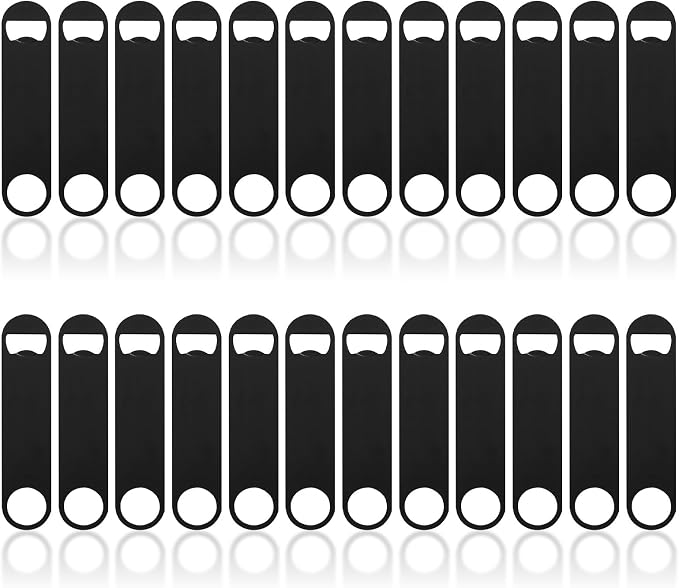 24 Pack Flat Beer Bottle Opener 5 inch Heavy Duty Stainless Steel Flat Bottle by Ohiyoo