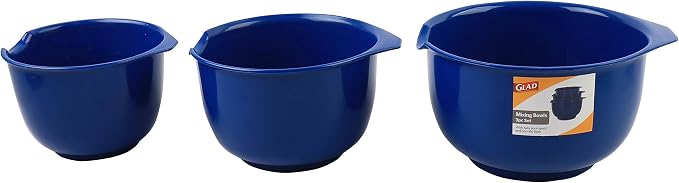 Glad Mixing Bowls with Pour Spout, BPA Free, Dishwasher Safe Plastic Kitchen - Image 5