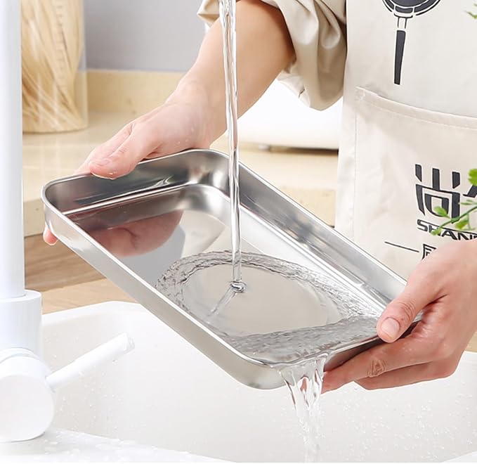 Small Cookie Baking Sheet Pans Stainless Steel 304 Little Tiny Serving Tray - Image 5