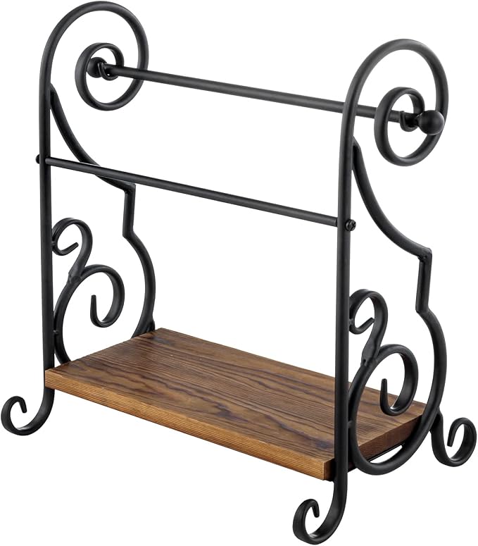MyGift Black Metal Countertop Paper Towel Holder - Image 5