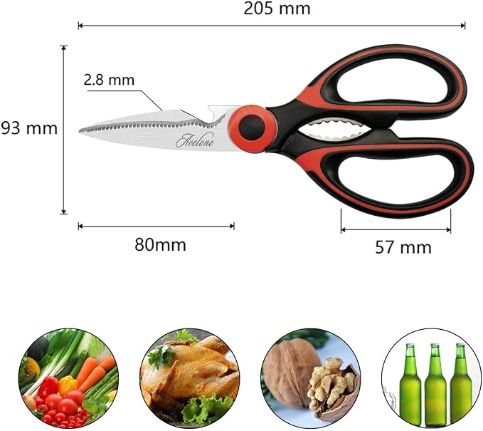 Kitchen Shears, Acelone Premium Heavy Duty Shears Ultra Sharp Stainless Steel - Image 7
