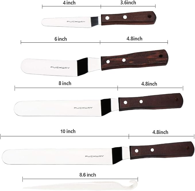 4 PCS Cake Decorating Icing Spatula set - Image 2
