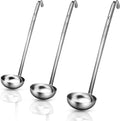 meekoo 3 Pieces Stainless Steel Ladle Soup Handle Ladle by meekoo