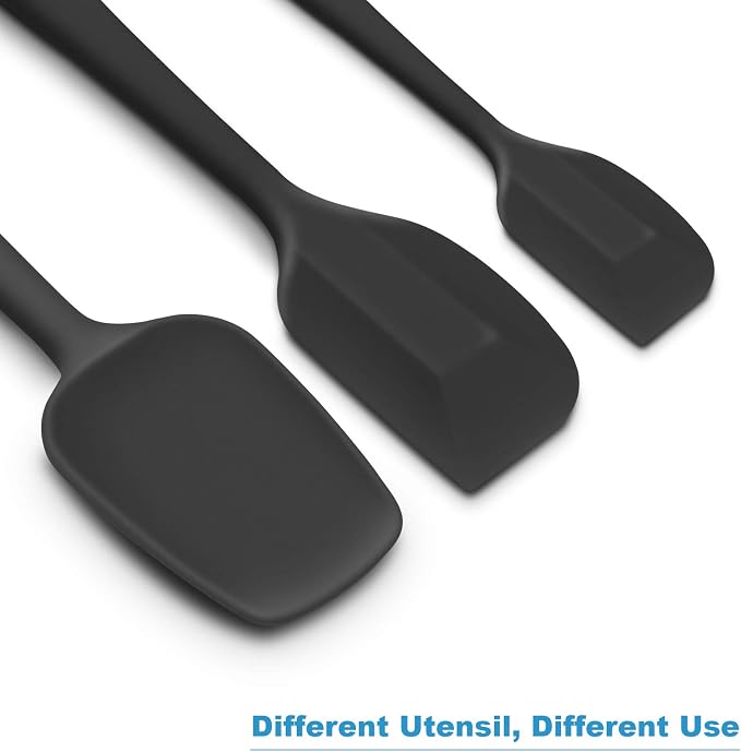 Silicone Spatula 3-piece Set, Ergonomic Handle High Heat-Resistant Spatulas - Image 3