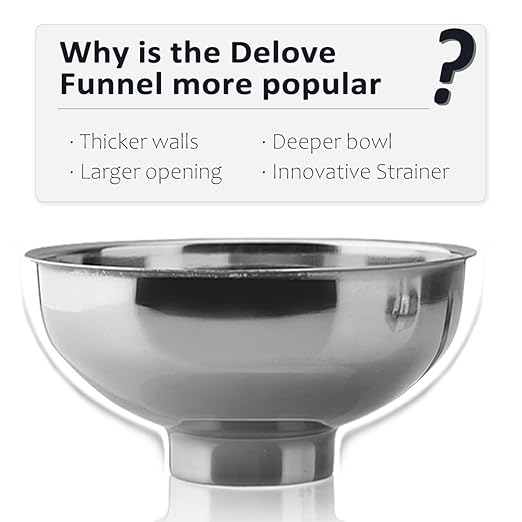 Delove Canning Funnel with Strainer - Image 3