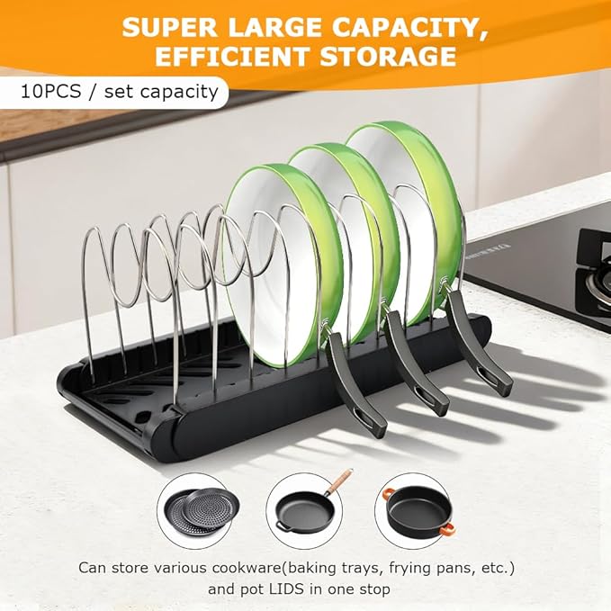 Expandable Pot and Pan Organizer Rack - Image 4