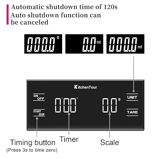 KitchenTour Coffee Scale with Timer - Image 3