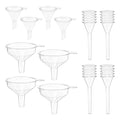 Mini Funnel Kit, 12-Piece Set: 8 Small Funnels + 4 Mini Droppers, Food-Grade PP by Unknown