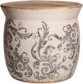 Rustic Ceramic Planter & Kitchen Utensil Holder, 6.21 Inch Vintage Crackle by XiaanJiaju
