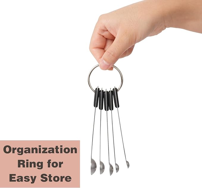 Mini Measuring Spoons Set, Tiny Stainless Steel Measure Teaspoons - Image 5