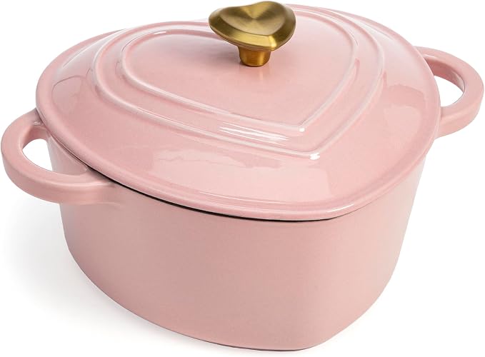 Paris Hilton Enameled Cast Iron Dutch Oven Heart-Shaped Pot by TheWorldofParisHilton
