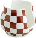 Checkered Sponge Holder for Kitchen Sink Counter, Ceramic Dish Sponge Caddy by LAUCHUH