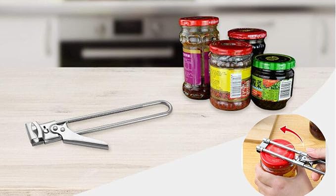 Master Jar & Bottle Opener, Adjustable Multifunctional Stainless Steel Can - Image 6