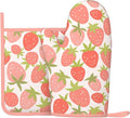 Strawberry Silicone Oven Mitts Pan Mats Set of 2, Heat Resistant Gloves by Cayiibe