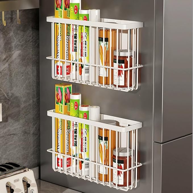 3 Piece Kitchen Cabinet Door Storage Box, Self Adhesive Wall Mounted Storage - Image 4
