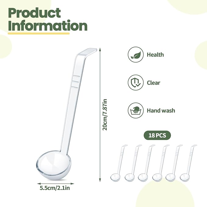 6 Pcs 1 Oz Small Ladle 7.87 Inches Mini Ladles - Image 2