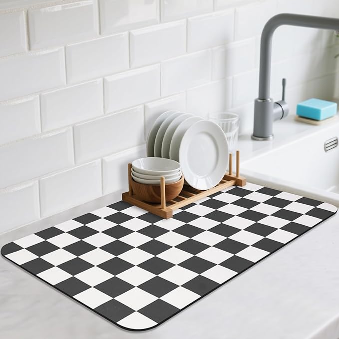 CooRug Checkered Dish Drying Mat by CooRug