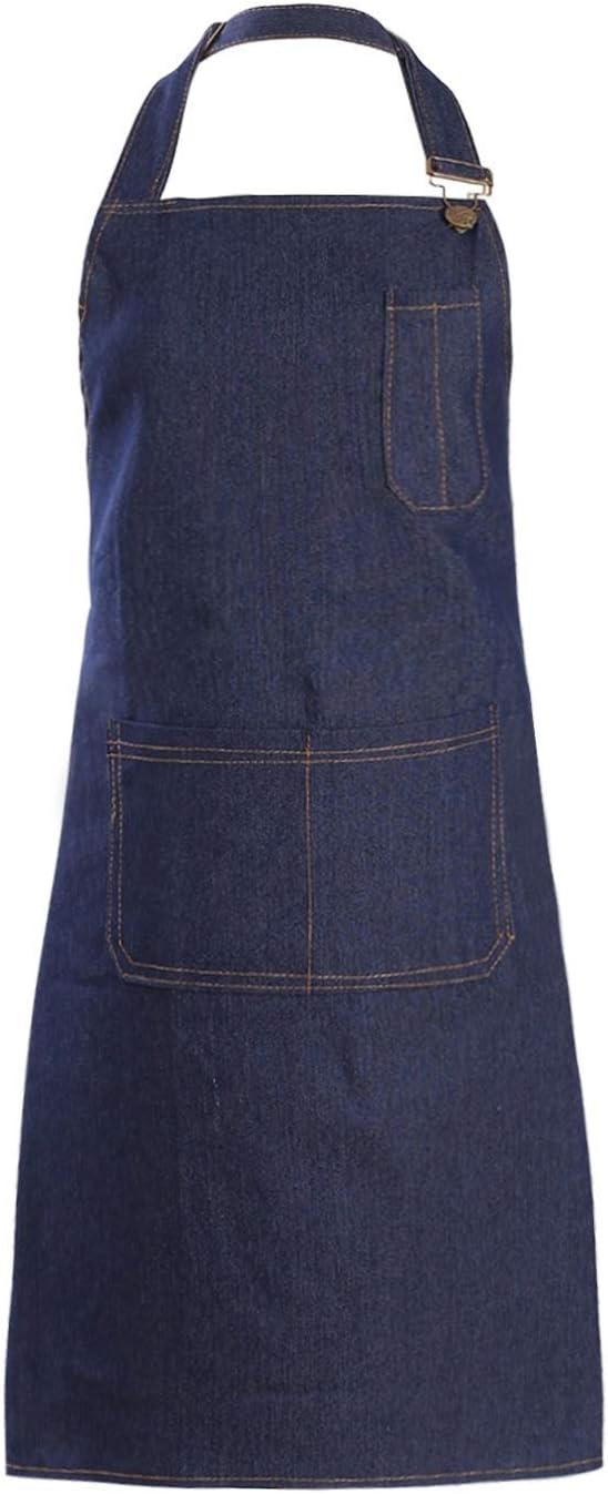 Tosewever Canvas Cross Back Chef Cotton Aprons - Image 2