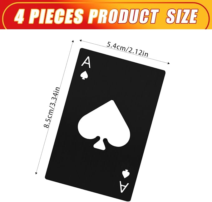 Ace Of Spades Bottle Opener Credit Card Size Pocker Cap Opener Portable - Image 2