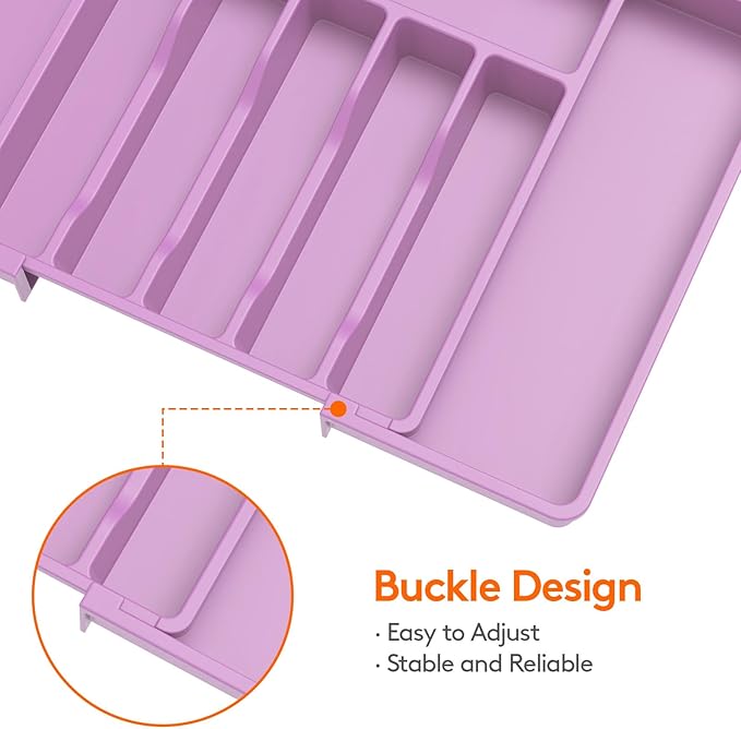 Lifewit Silverware Drawer Organizer, Expandable Utensil Tray - Image 6