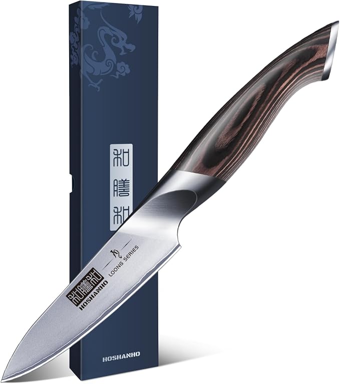HOSHANHO 3.75 inch Paring Knife, Japanese High Carbon Stainless Steel Small by HOSHANHO