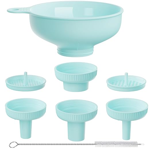 Wide Mouth Kitchen Funnel, Food Grade Plastic Cooking Canning Funnel by BALIWELL