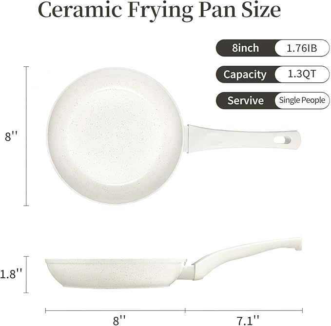 Innerwell 8 Inch Non Stick Frying Pan - Image 2