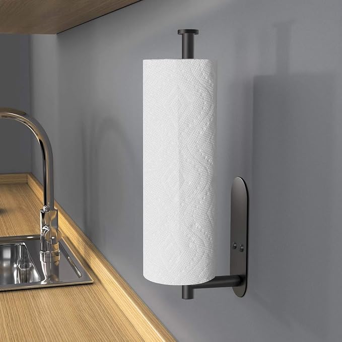 VAEHOLD Adhesive Paper Towel Holder Under Cabinet Wall Mount - Image 6
