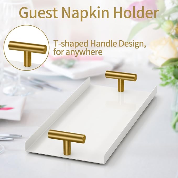 STWWO Napkin Holder for Bathroom, Guest Towel Holder Tray for Bathroom - Image 4