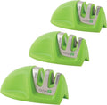 KitchenIQ 51422 | Edge Grip 2-Stage Knife Sharpener | Green – 3 Pack | Coarse & by SmithsConsumerProductsInc