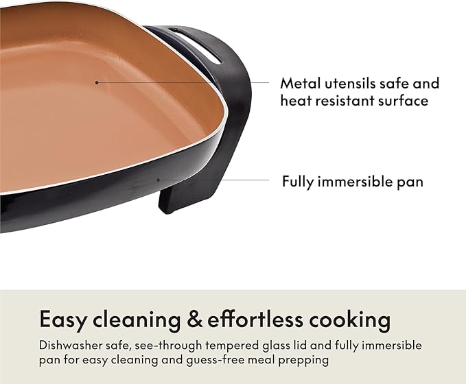 bella Electric Skillet and Frying Pan - Image 6