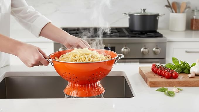 Calypso Basics by Reston Lloyd Powder Coated Enameled Colander, 5 Quart - Image 7