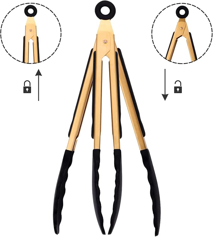 4-Piece Kitchen Food Tongs 7" Mini Silicone Serving Tongs - Image 3