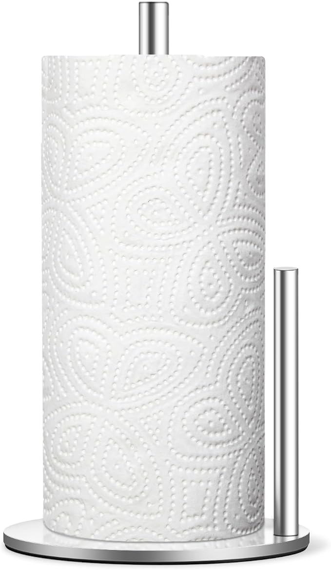 Paper Towel Holder Countertop, Premium Stainless Steel Silver Paper Towel Holder by Unknown