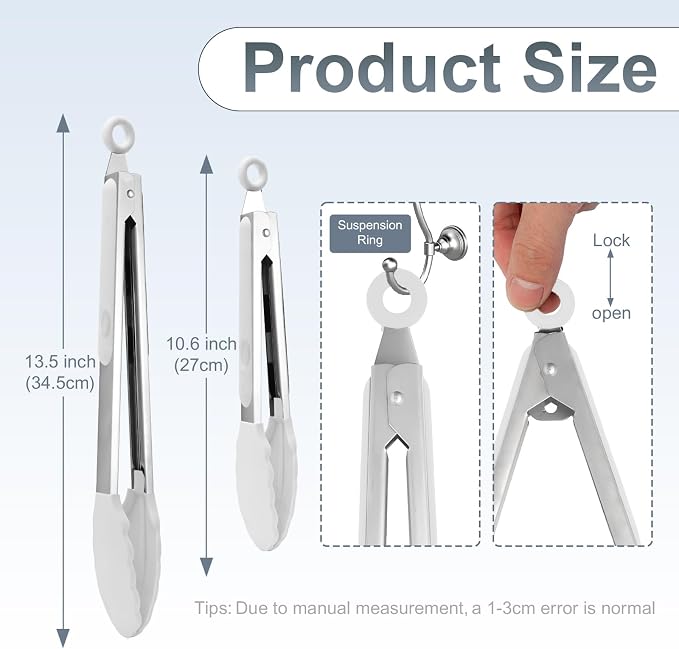 Premium Stainless Steel Heat Resistant Kitchen Tongs - Image 2