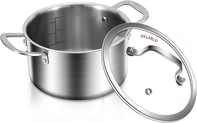 DELARLO Whole Body Tri-ply Stainless Steel Stock Pot - Image 2